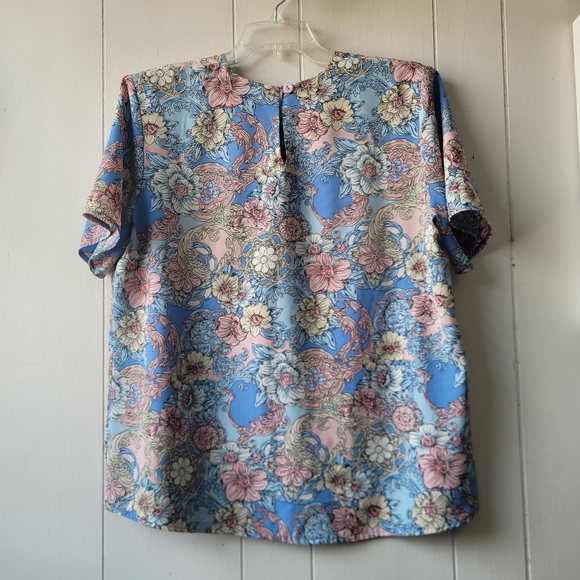 Vintage Floral Blouse by Lantana sz Large - Picture 3 of 11